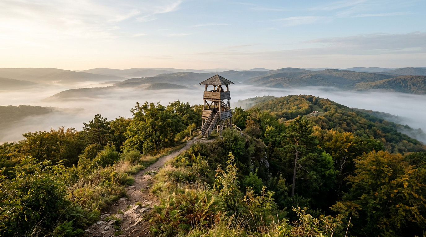 Erdős hegyvidék, kilátó és túraút